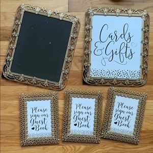Gold embellished frames